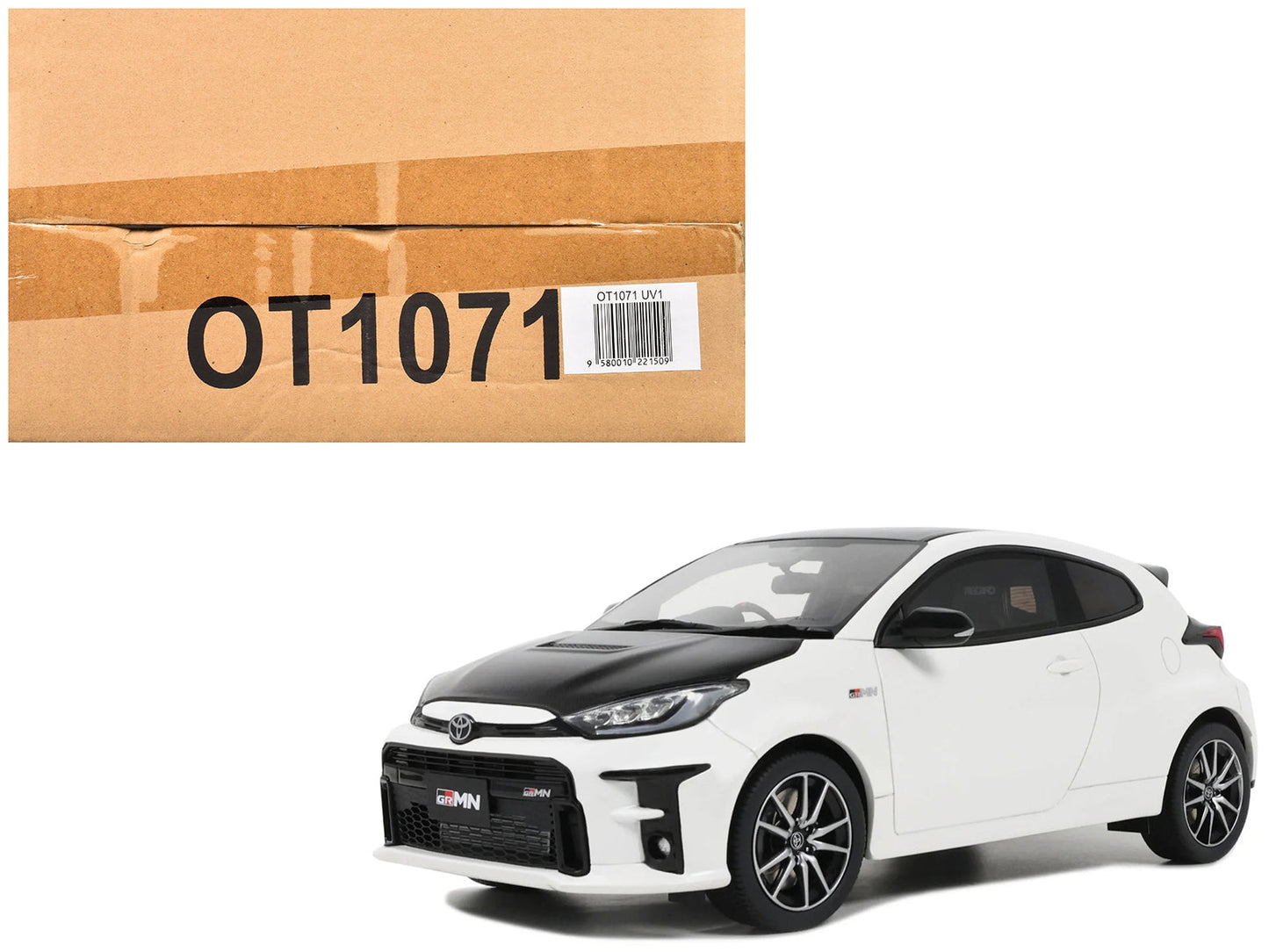 Otto Mobile Toyota GRMN Yaris 1:18 Diecast — Platinum White Pearl