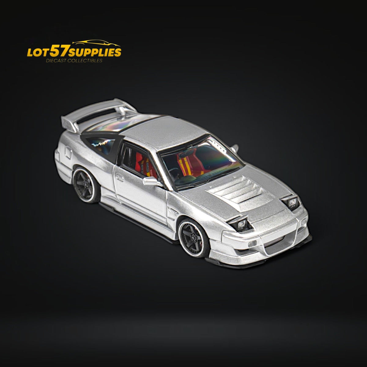 MicroTurbo Nissan 180SX Miyabi Metallic Silver 1:64
