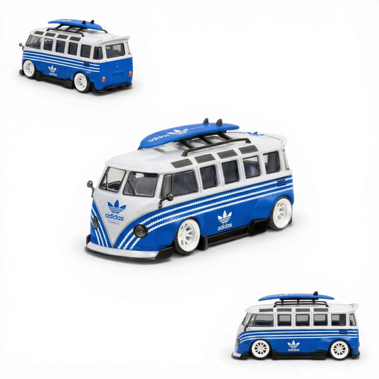 LF Maquette Volkswagen Combi T1 avec planches de surf Bleu/Blanc 1:64
