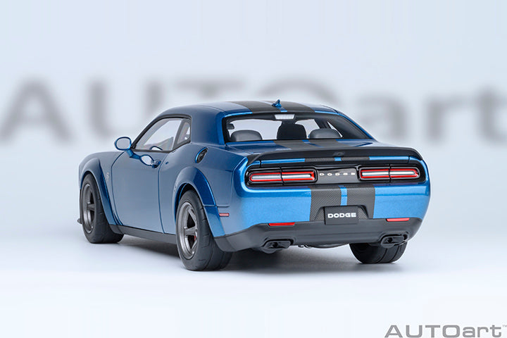 AUTOart 2023 Dodge Challenger SRT Super Stock Frostbite Blue 1:18