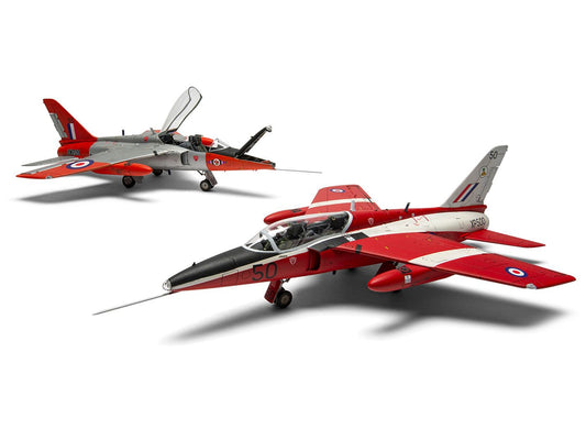 Level 2 Model Kit Folland Gnat T.1 Fighter Aircraft with 2 Scheme Options 1/48 Plastic Model Kit by Airfix