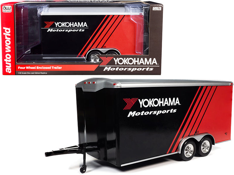 Yokohama Enclosed Car Trailer 1:18 - Auto World