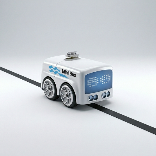 Masaverse Magic RC Mini Bus | Gesture Control + Line Following Smart Toy Car with LED Expression Lights — 4 Play Modes