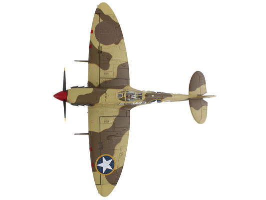 Supermarine Spitfire Mk.Vb Trop Fighter Aircraft "ER570 4th Fighter Squadron 52nd Fighter Group" (1943) Mediterranean Allied Coastal Air Force "Air Power Series" 1/48 Diecast Model by Hobby Master