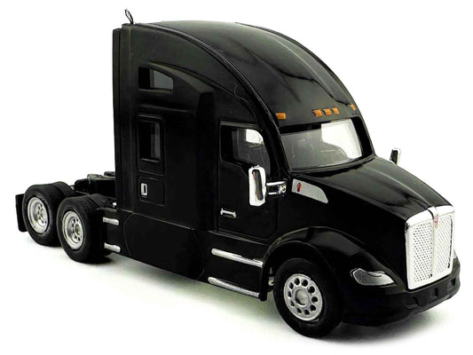 Kenworth T680 Sleeper Cab Black 1/87 (HO) Plastic Model Car by HO Logistics