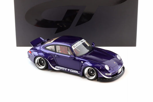 GT Spirit 2015 Porsche 993 RWB "Army Girl" Purple Metallic 1:18