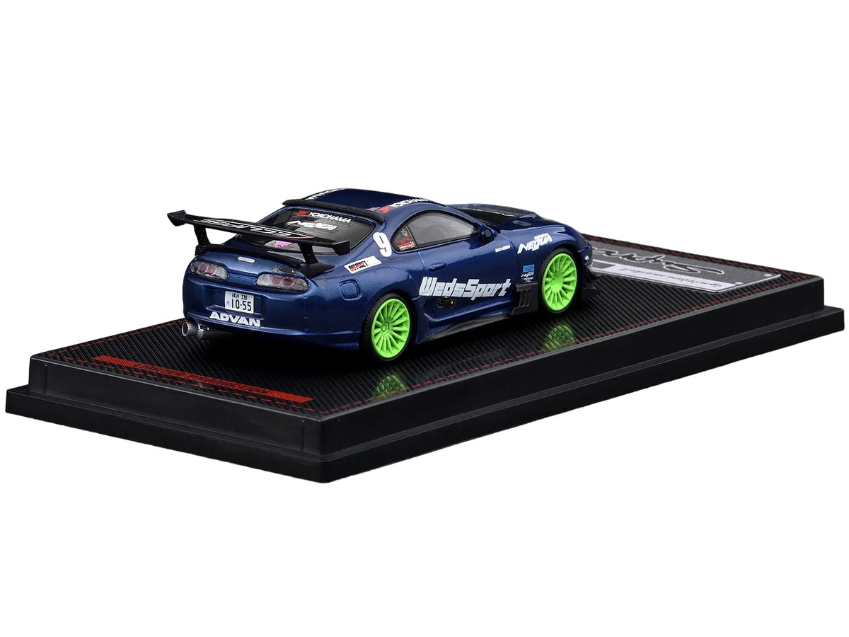 Ignition Model Toyota Supra JZA80 RZ #9 WedsSport Blue Metallic 1:64