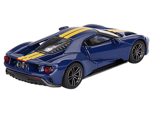 Mini GT Ford GT Sunoco Blue Yellow Stripes 1:64