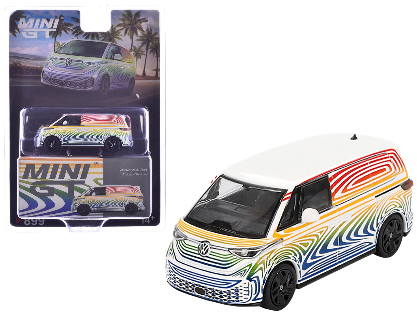 Mini GT VW ID. Buzz Prototype Rainbow 1:64 Diecast