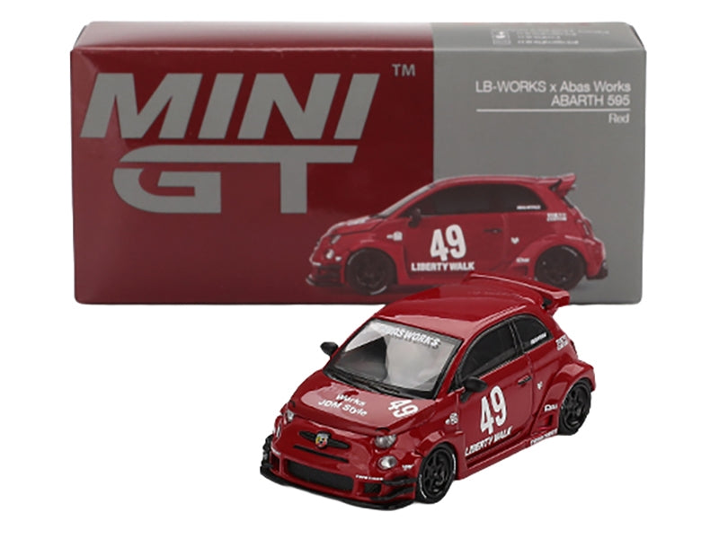 Mini GT Abarth 595 #49 LB-Works Red 1:64
