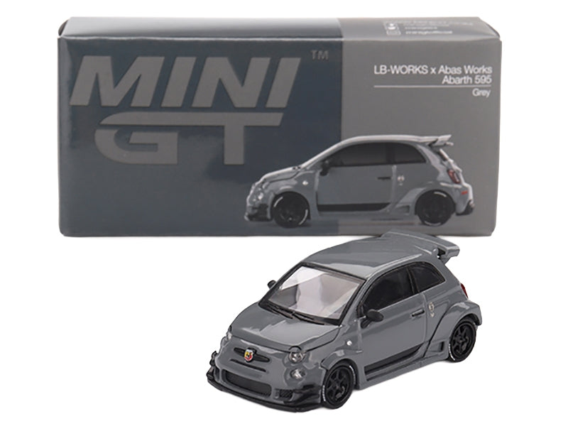 Mini GT Abarth 595 #49 LB-Works Gray 1:64