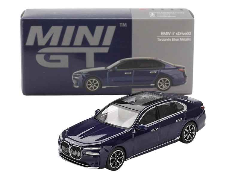 Mini GT BMW i7 xDrive60 Tanzanite Blue 1:64 Diecast