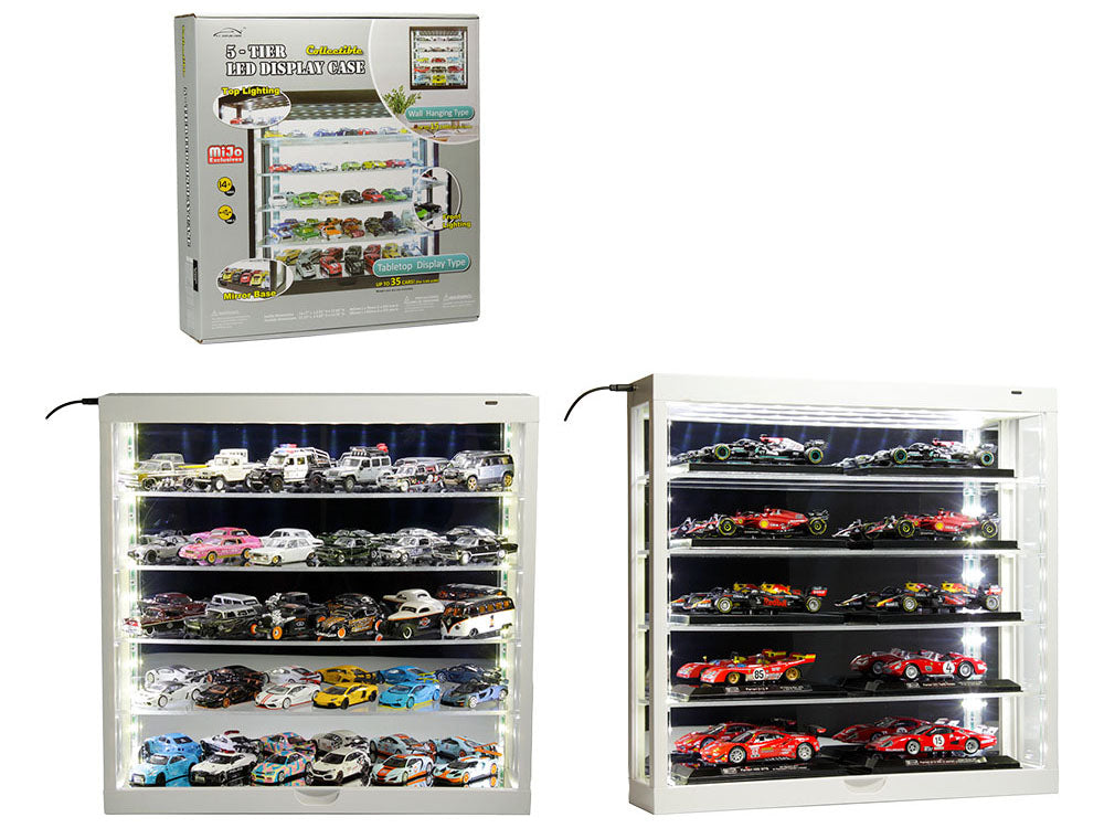 5-Tier Wall Display Case, Mirror Back - Mijo Exclusives