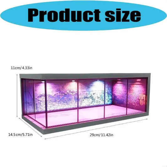 1:64 LED Diorama Display Garage | Diecast Scene Storage Case for Hot Wheels & Matchbox