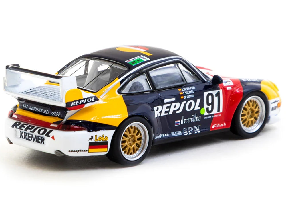 Tarmac Works x Schuco Porsche 911 GT2 Kremer Racing Repsol Le Mans 1995 1:64