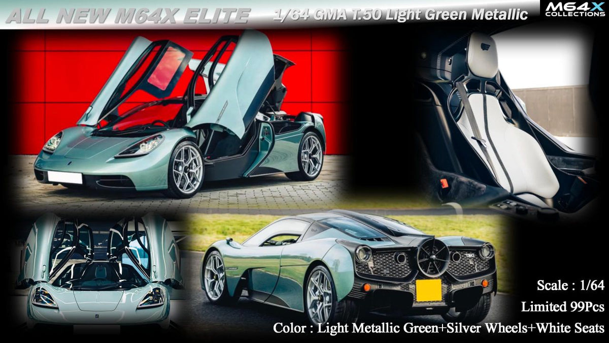 (Pre-Order) M64X GMA T.50 Light Green Metallic 1:64 Resin