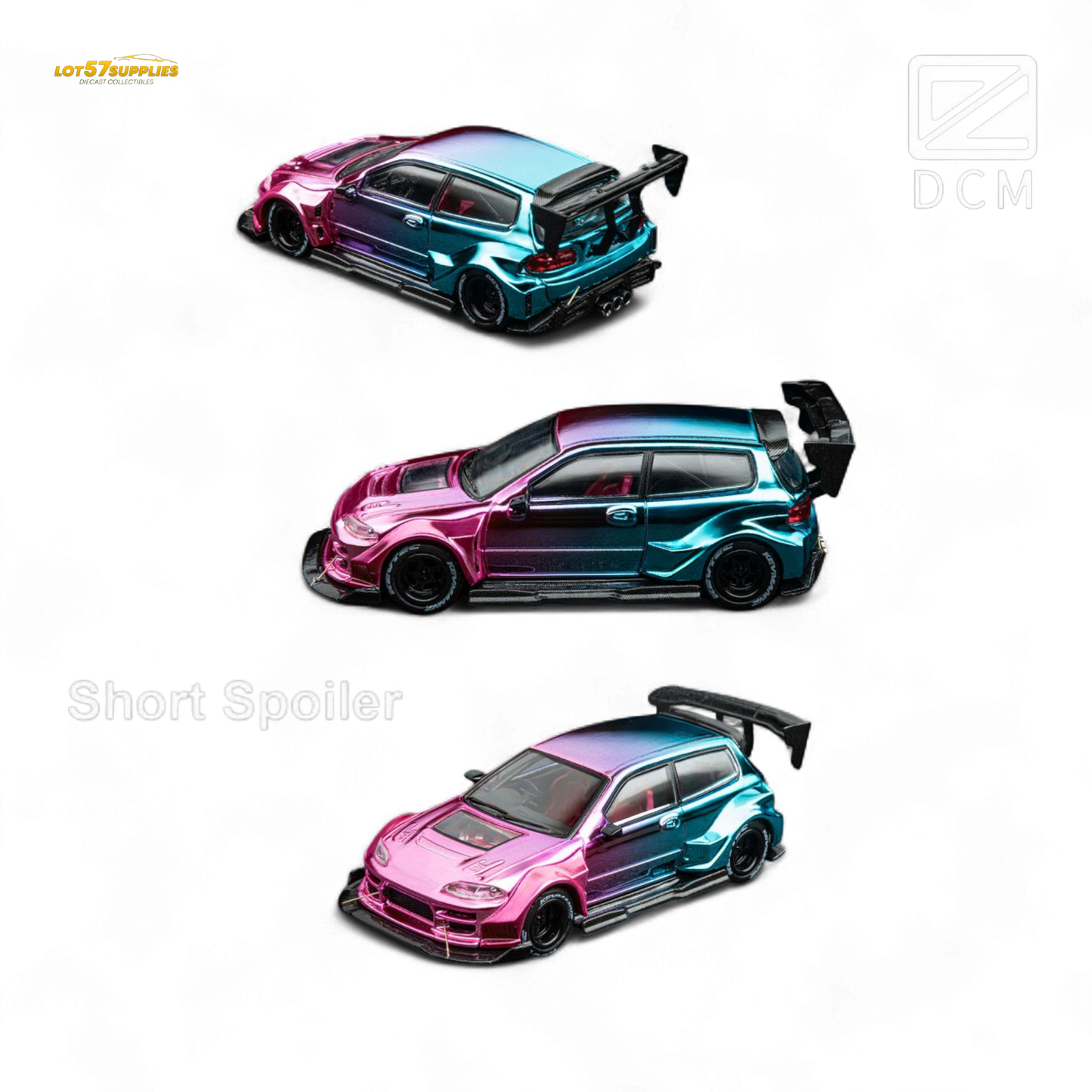DCM Honda Civic EG6 Wide Body Colourful 1:64