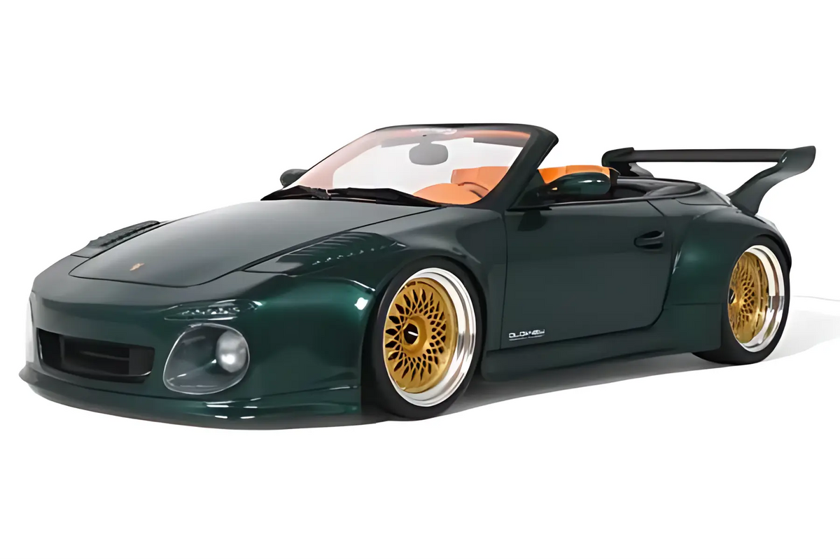 GT Spirit 2024 Porsche 911 997.2 Carbriolet Old & New Tokyo Auto Salon Dark Green