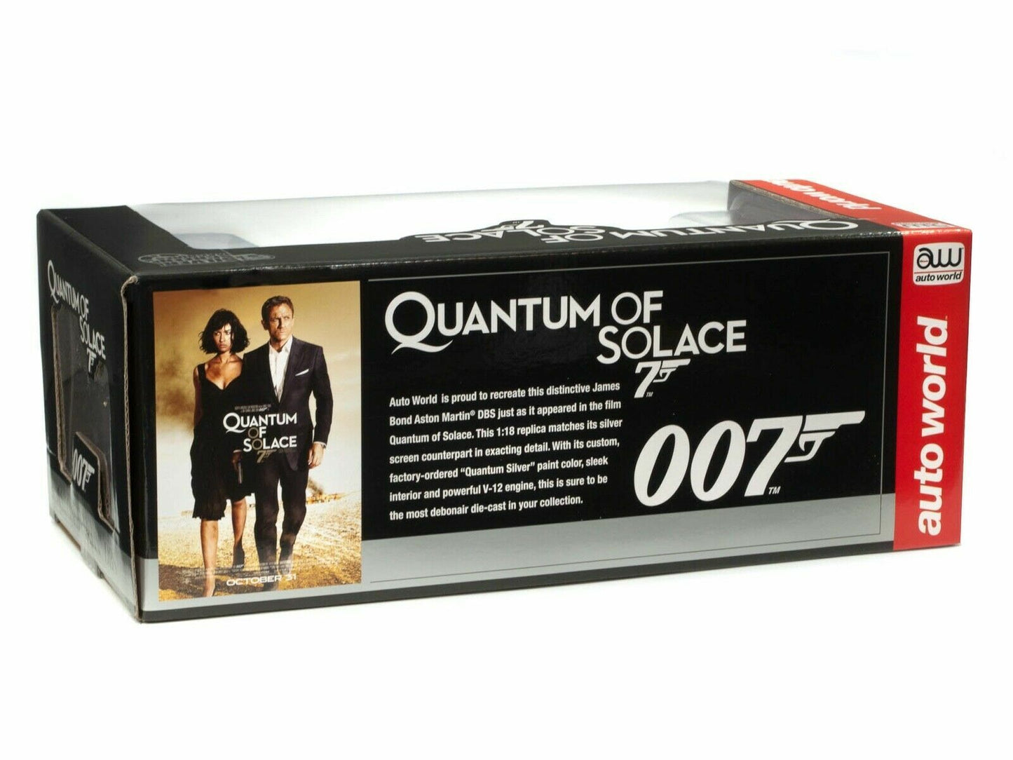 Autoworld 2008 Aston Martin DBS from James Bond Quantum of Solace Dark Grey Metallic 1:18