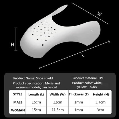 5 Pairs Shoe Crease Protectors, Anti-Wrinkle Toe Box Shield Covers, Adjustable & Reusable Force Fields for Sneaker Care