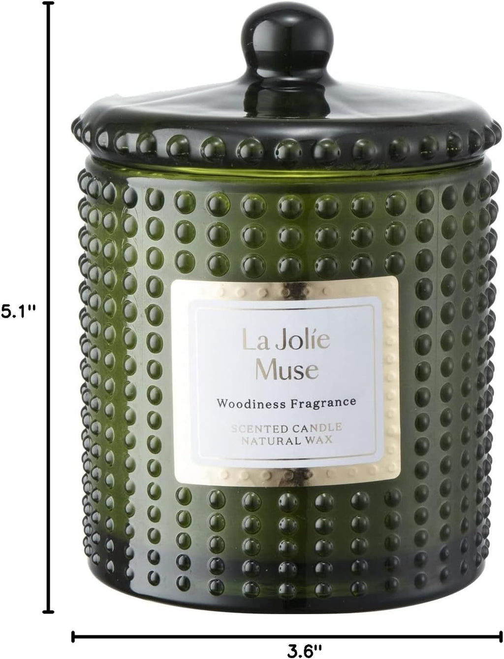 LA JOLIE MUSE Scented Candles, Holiday Candles for Home Scented, Woodiness Fragrance, Natural Soy Wax Candles, 75 Hours Long Burning, 10Oz