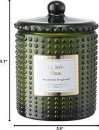 LA JOLIE MUSE Scented Candles, Holiday Candles for Home Scented, Woodiness Fragrance, Natural Soy Wax Candles, 75 Hours Long Burning, 10Oz