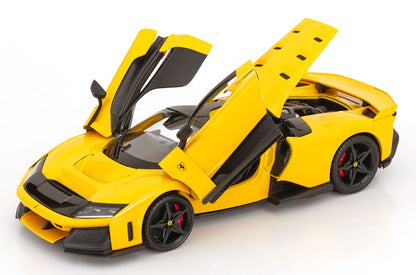 Bburago Race & Play 2024 Ferrari F80 Yellow (Giallo) 1:18
