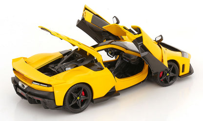 Bburago Race & Play 2024 Ferrari F80 Yellow (Giallo) 1:18