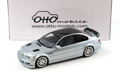 Otto 2001 BMW E46 M3 GTR Silver 1:18