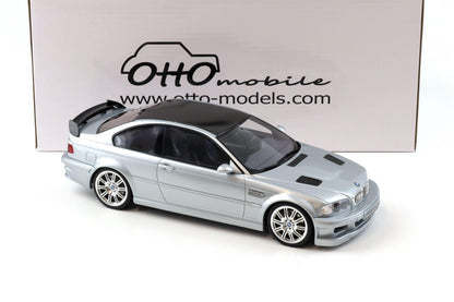 Otto 2001 BMW E46 M3 GTR Silver 1:18