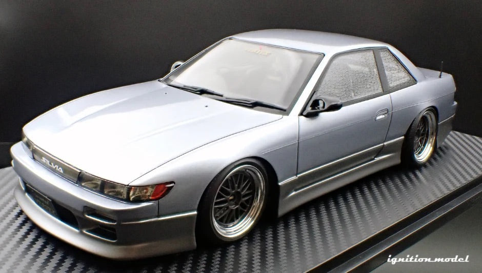 Ignition-Model Nissan Vertex S13 Silvia Blue-Silver and Grey 1:18