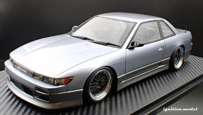 Ignition-Model Nissan Vertex S13 Silvia Blue-Silver and Grey 1:18