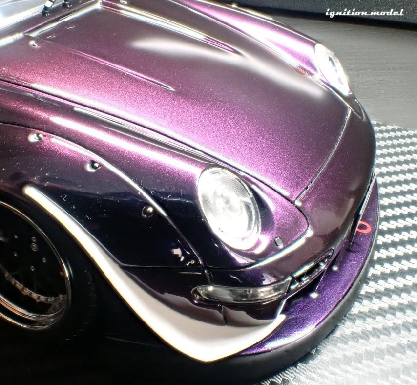 Ignition Model Porsche 993 RWB "Army Girl" Purple Metallic 1:18