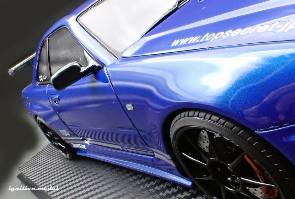 Ignition-Model Nissan Skyline GT-R R34 (BNR34) Top Secret 34GT-R RHD Blue Metallic 1:18