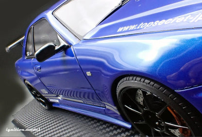 Ignition-Model Nissan Skyline GT-R R34 (BNR34) Top Secret 34GT-R RHD Blue Metallic 1:18