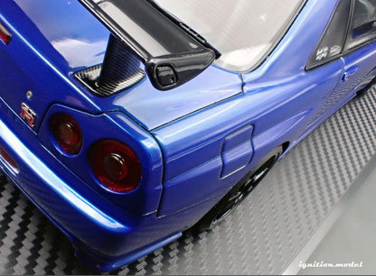 Ignition-Model Nissan Skyline GT-R R34 (BNR34) Top Secret 34GT-R RHD Blue Metallic 1:18