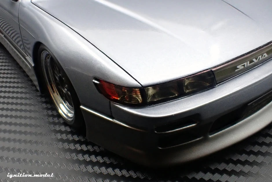 Ignition-Model Nissan Vertex S13 Silvia Blue-Silver and Grey 1:18