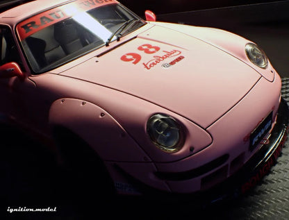 Ignition Model Porsche 993 RWB "Hooters" Matte Pink 1:18