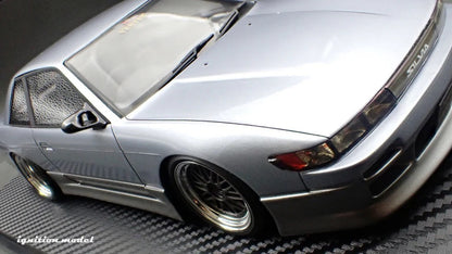 Ignition-Model Nissan Vertex S13 Silvia Blue-Silver and Grey 1:18