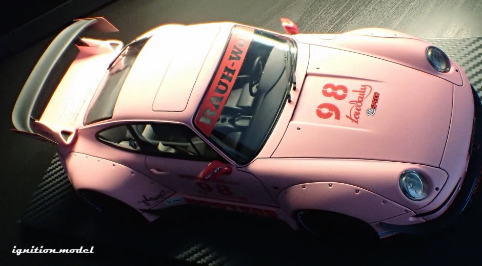 Ignition Model Porsche 993 RWB "Hooters" Matte Pink 1:18