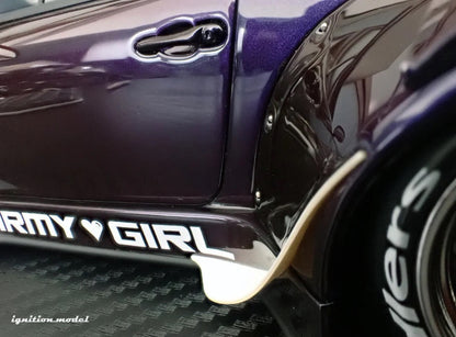 Ignition Model Porsche 993 RWB "Army Girl" Purple Metallic 1:18