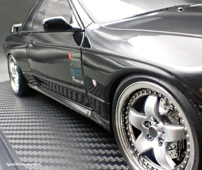 Ignition-Model Nissan Skyline GT-R R32 (BN32) V-Spec II Initial D Black 1:18