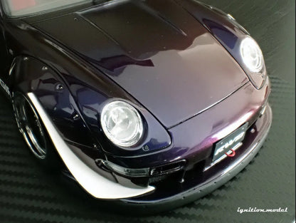 Ignition Model Porsche 993 RWB "Army Girl" Purple Metallic 1:18