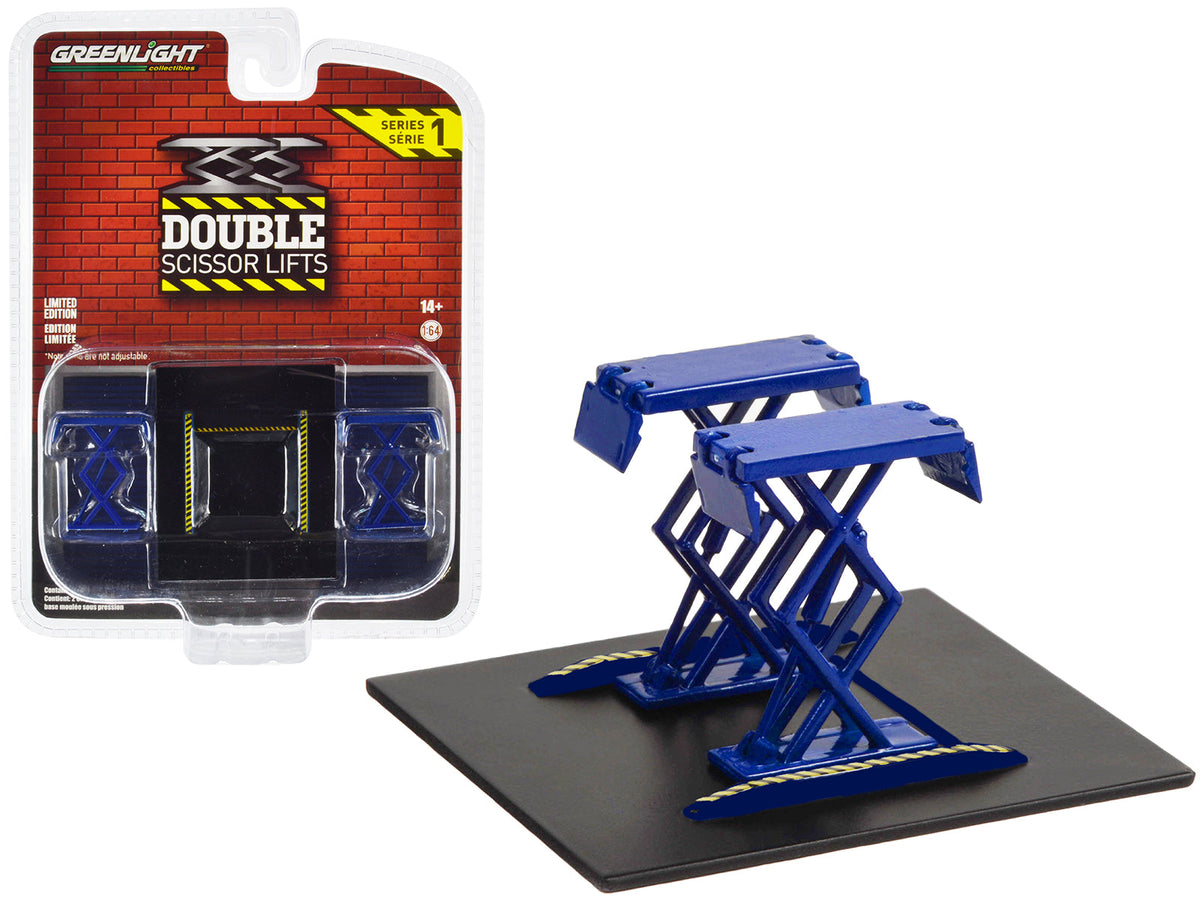 Automotive Double Scissor Lift, Blue 1:64 - Greenlight