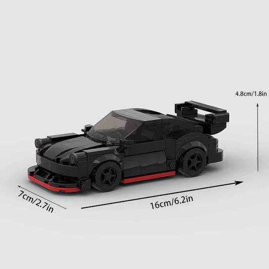 MOC Rally Racing Car Model, City Vehicle Building Set, Creative Garage Toys, Toy Assembly Vehicle Loved by Boys