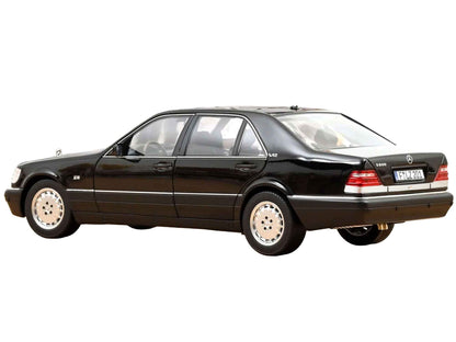 1997 Mercedes-Benz S600 Obsidian Black Metallic 1/18 Diecast Model Car by Norev