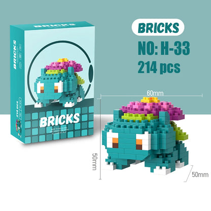Pokemon Building Blocks Pokémon Gengar Action Cartoon Character Pikachu Charizard Model Building Block for Boys Birthday Gifts