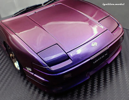 Ignition-Model Nissan 180SX Type X RPS13 Midnight Purple w/ Black Mesh Wheels 1:18