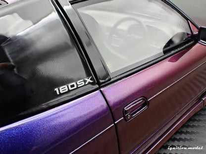 Ignition-Model Nissan 180SX Type X RPS13 Midnight Purple w/ Black Mesh Wheels 1:18