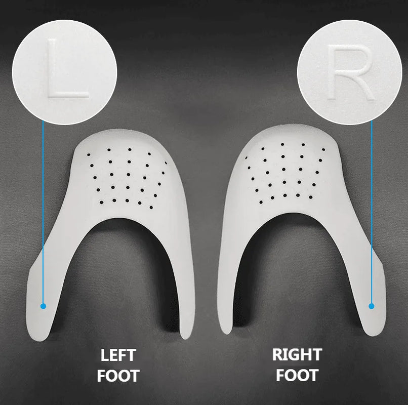 5 Pairs Shoe Crease Protectors, Anti-Wrinkle Toe Box Shield Covers, Adjustable & Reusable Force Fields for Sneaker Care